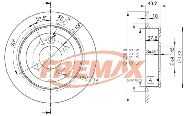 BD-8571 FREMAX Тормозной диск (фото 1)