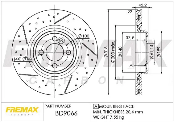 BD-9066 FREMAX Тормозной диск (фото 1)