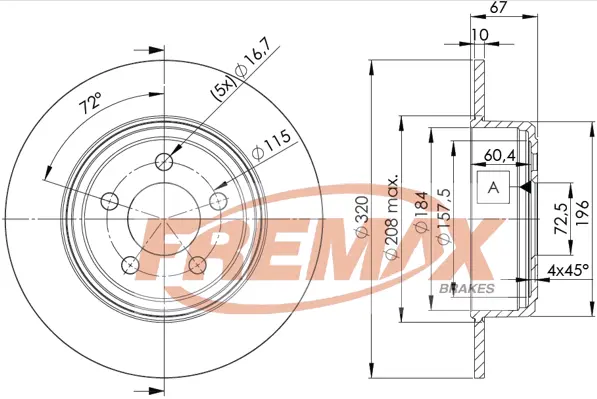 BD-9198 FREMAX Тормозной диск (фото 1)