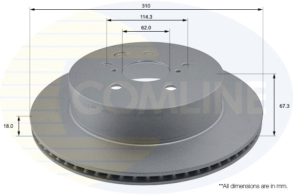 ADC01123V COMLINE Тормозной диск (фото 1)