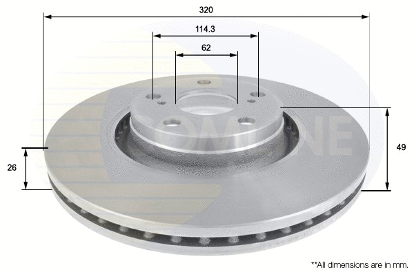 ADC01165V COMLINE Тормозной диск (фото 1)