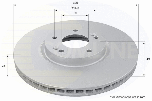 ADC1096V COMLINE Тормозной диск (фото 1)