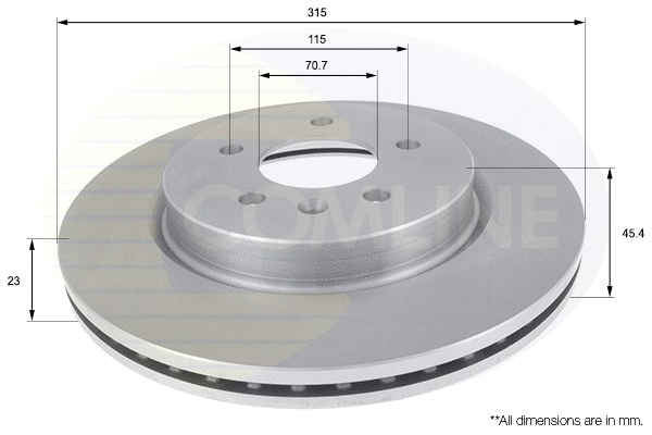 ADC1156V COMLINE Тормозной диск (фото 1)