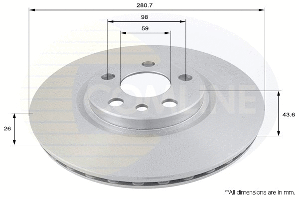 ADC1522V COMLINE Тормозной диск (фото 1)