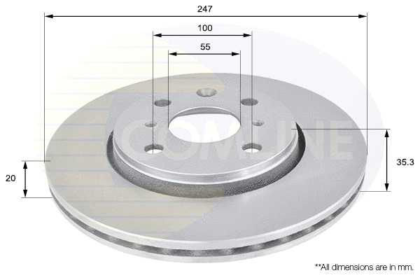 ADC1561V COMLINE Тормозной диск (фото 1)
