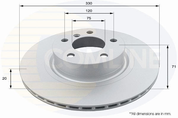 ADC1780V COMLINE Тормозной диск (фото 1)