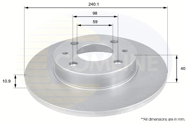 ADC1801 COMLINE Тормозной диск (фото 1)