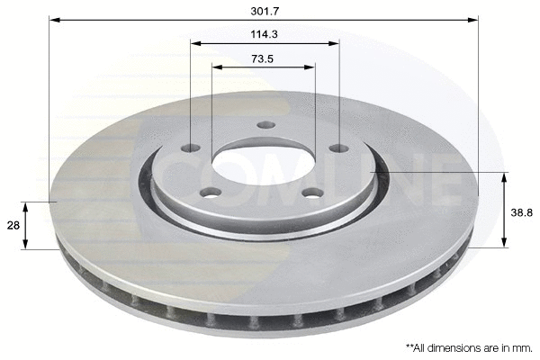ADC2305V COMLINE Тормозной диск (фото 1)