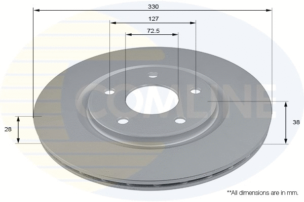 ADC2822V COMLINE Тормозной диск (фото 1)
