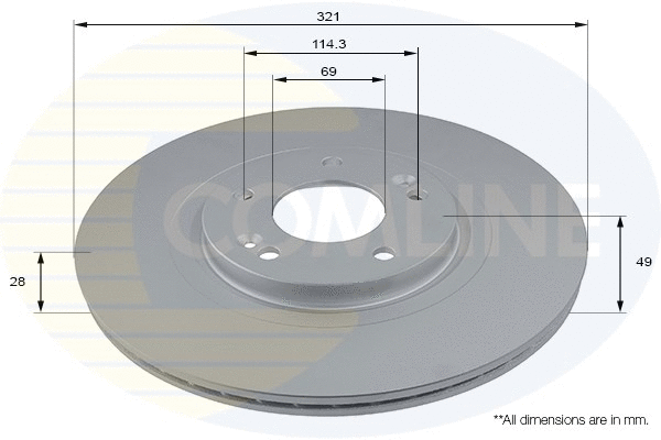 ADC2845V COMLINE Тормозной диск (фото 1)