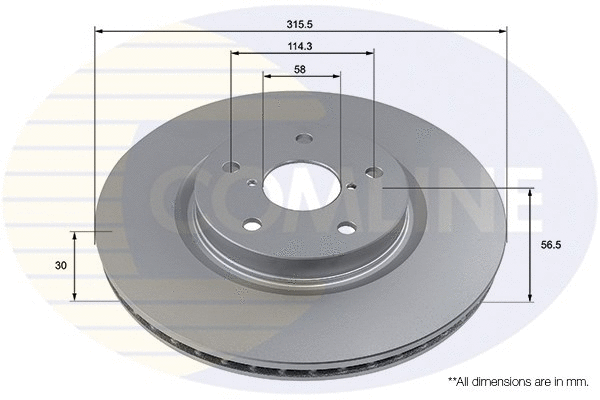 ADC5036V COMLINE Тормозной диск (фото 1)