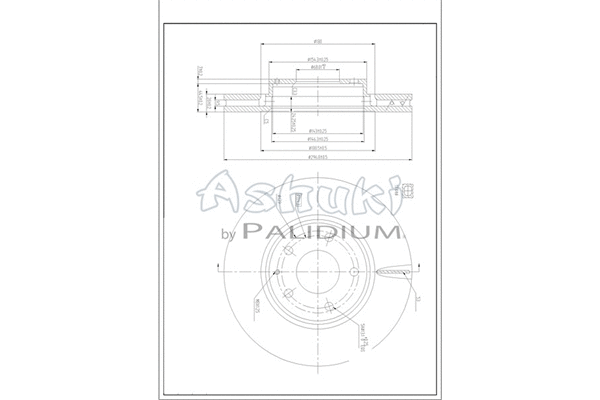 M616-12 ASHUKI by Palidium Тормозной диск (фото 1)