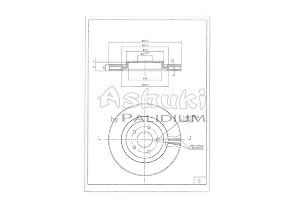 N013-99 ASHUKI by Palidium Тормозной диск (фото 1)