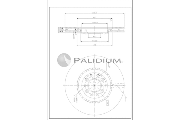 P330-241 ASHUKI by Palidium Тормозной диск (фото 1)
