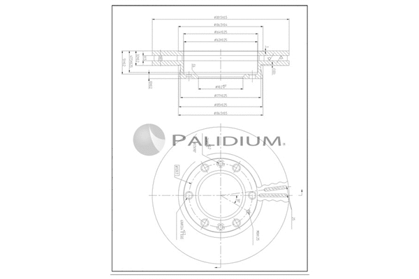 P330-273 ASHUKI by Palidium Тормозной диск (фото 1)