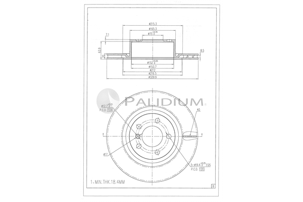P331-082 ASHUKI by Palidium Тормозной диск (фото 1)