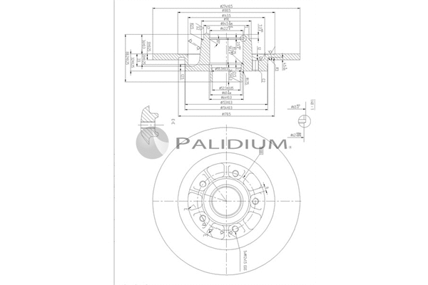 P331-120 ASHUKI by Palidium Тормозной диск (фото 1)