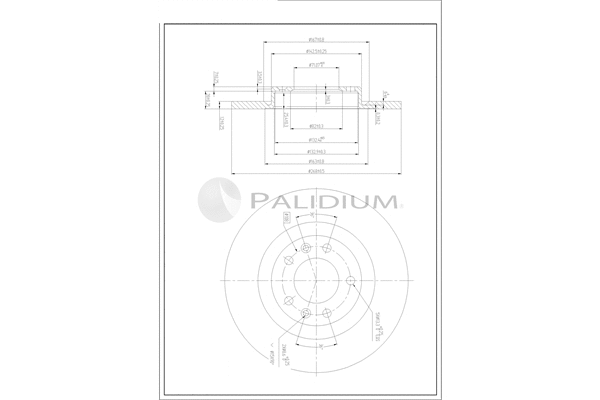 P331-125 ASHUKI by Palidium Тормозной диск (фото 1)