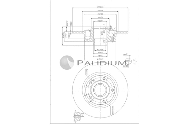 P331-128 ASHUKI by Palidium Тормозной диск (фото 1)