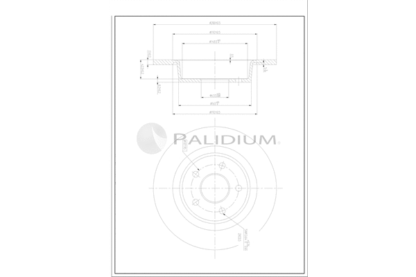 P331-145 ASHUKI by Palidium Тормозной диск (фото 1)