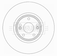 BBD4438 BORG & BECK Тормозной диск (фото 1)
