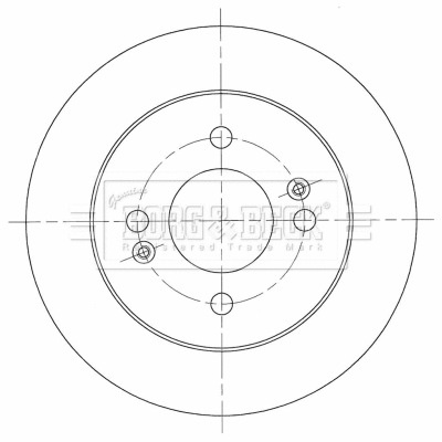 BBD5443 BORG & BECK Тормозной диск (фото 1)