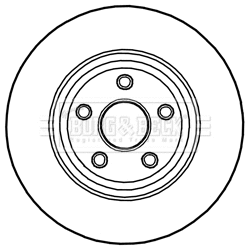 BBD6005S BORG & BECK Тормозной диск (фото 1)