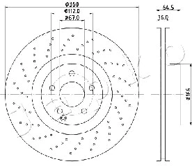 600527 JAPKO Тормозной диск (фото 1)