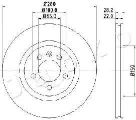 600944 JAPKO Тормозной диск (фото 1)