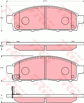 GDB7704DT TRW Комплект тормозных колодок, дисковый тормоз (фото 1)