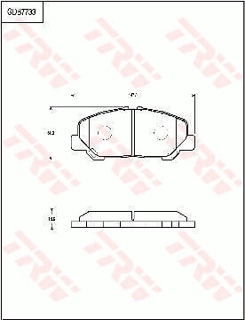 GDB7733DT TRW Комплект тормозных колодок, дисковый тормоз (фото 1)