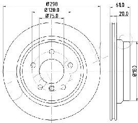 610120 JAPKO Тормозной диск (фото 1)