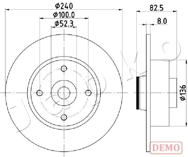610712C JAPKO Тормозной диск (фото 1)