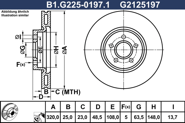 B1.G225-0197.1 GALFER Тормозной диск (фото 1)
