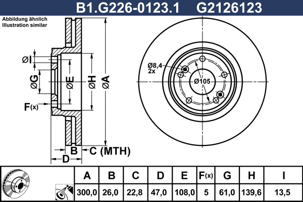 B1.G226-0123.1 GALFER Тормозной диск (фото 1)