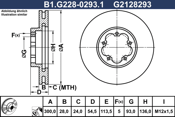 B1.G228-0293.1 GALFER Тормозной диск (фото 1)