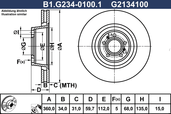 B1.G234-0100.1 GALFER Тормозной диск (фото 1)
