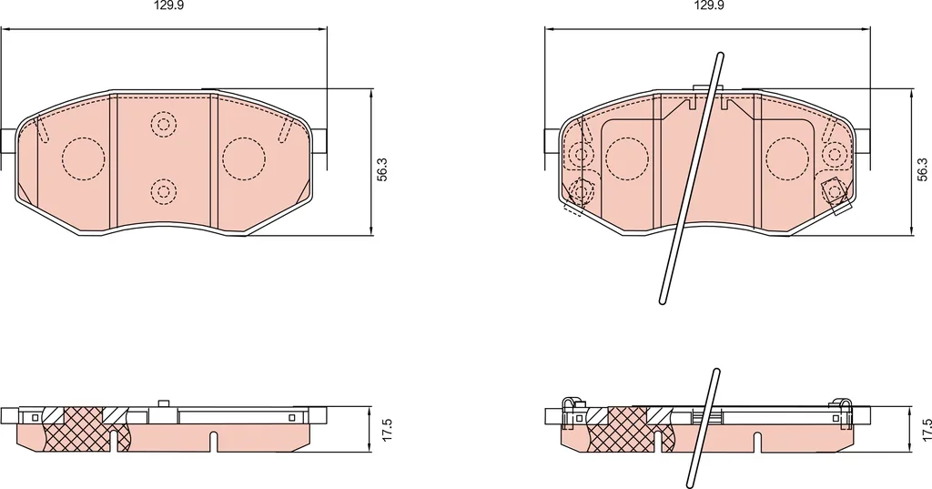 GDB8145 TRW Комплект тормозных колодок, дисковый тормоз (фото 1)