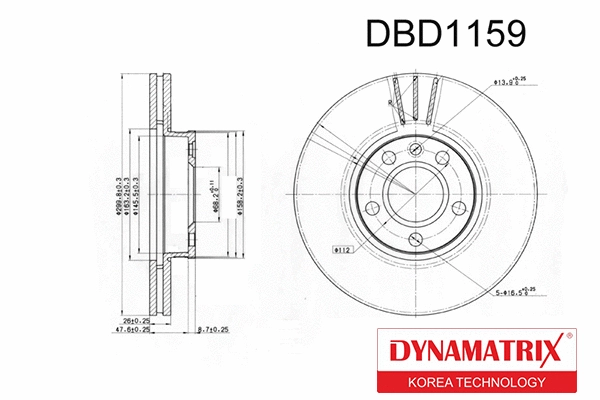 DBD1159 DYNAMATRIX Тормозной диск (фото 1)