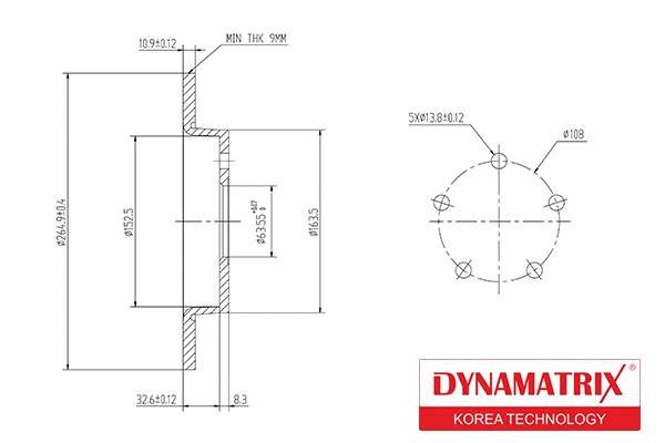 DBD1226 DYNAMATRIX Тормозной диск (фото 1)