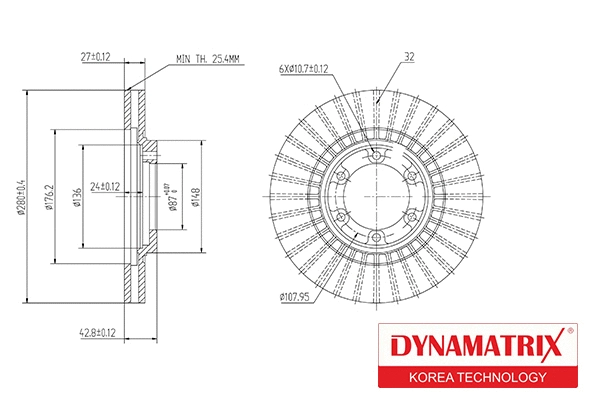 DBD1269 DYNAMATRIX Тормозной диск (фото 1)