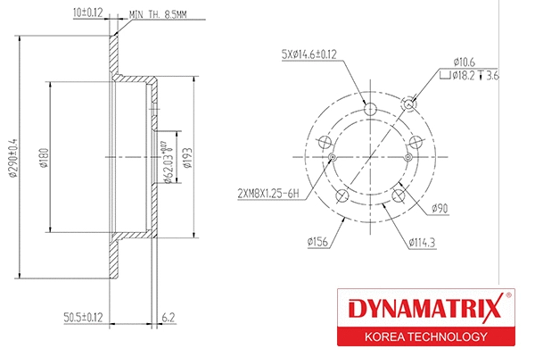 DBD1409 DYNAMATRIX Тормозной диск (фото 1)