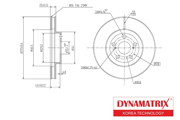 DBD1484 DYNAMATRIX Тормозной диск (фото 1)