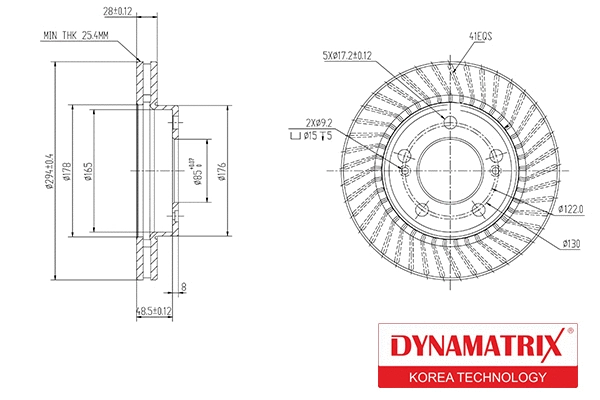 DBD1627 DYNAMATRIX Тормозной диск (фото 1)