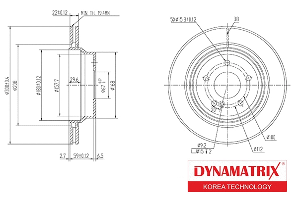 DBD1672 DYNAMATRIX Тормозной диск (фото 1)