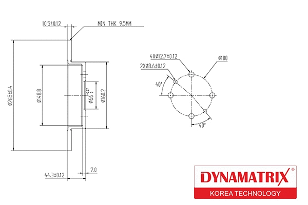 DBD362 DYNAMATRIX Тормозной диск (фото 1)