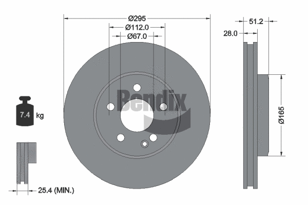 BDS1180HC BENDIX Braking Тормозной диск (фото 1)