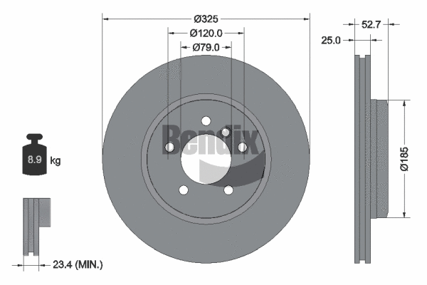 BDS1270HC BENDIX Braking Тормозной диск (фото 1)