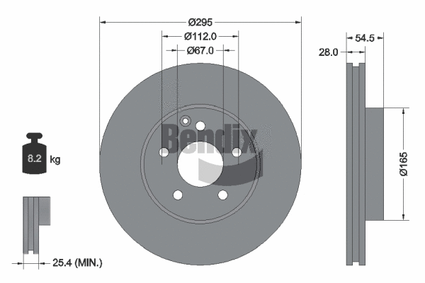 BDS1271 BENDIX Braking Тормозной диск (фото 1)