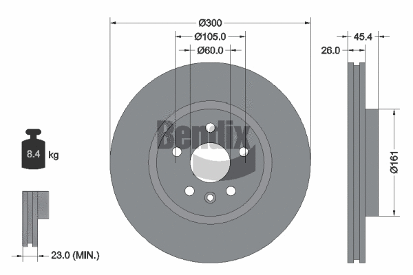 BDS1322HC BENDIX Braking Тормозной диск (фото 1)